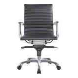Moe's Home Omega Swivel Office Chair Low Back Black