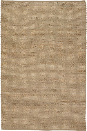 Chandra Rugs Zola 100% Jute Hand-Woven Reversible Jute Rug Natural Tan 7'9 x 10'6
