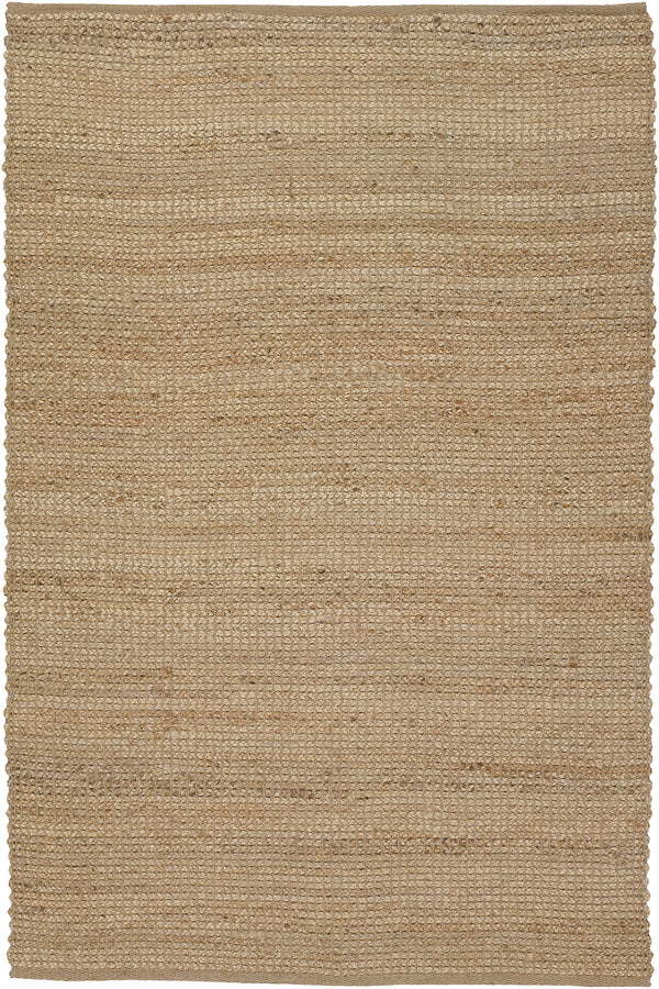 Chandra Rugs Zola 100% Jute Hand-Woven Reversible Jute Rug Natural Tan 7'9 x 10'6