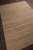 Chandra Rugs Zola 100% Jute Hand-Woven Reversible Jute Rug Natural Tan 7'9 x 10'6