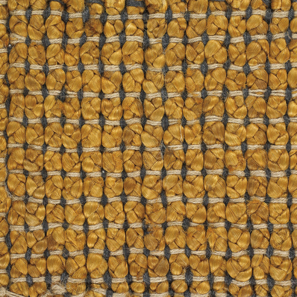 Chandra Rugs Zola 100% Jute Hand-Woven Reversible Jute Rug Orange/Charcoal 7'9 x 10'6