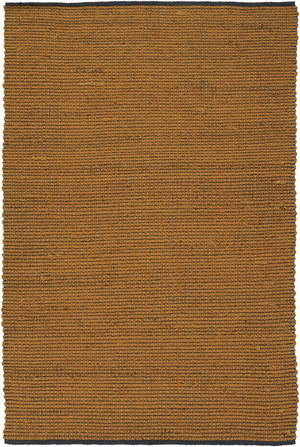 Chandra Rugs Zola 100% Jute Hand-Woven Reversible Jute Rug Orange/Charcoal 7'9 x 10'6