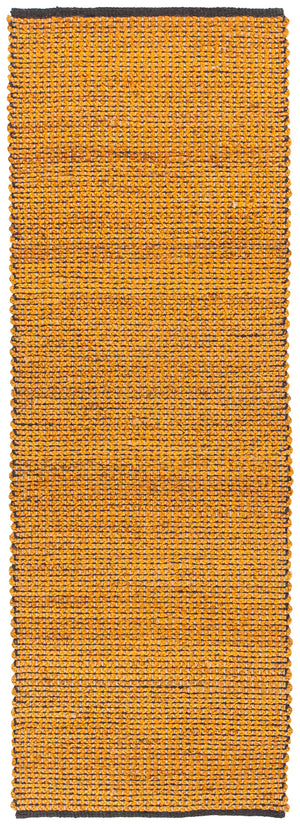 Chandra Rugs Zola 100% Jute Hand-Woven Reversible Jute Rug Orange/Charcoal 2'6 x 7'6