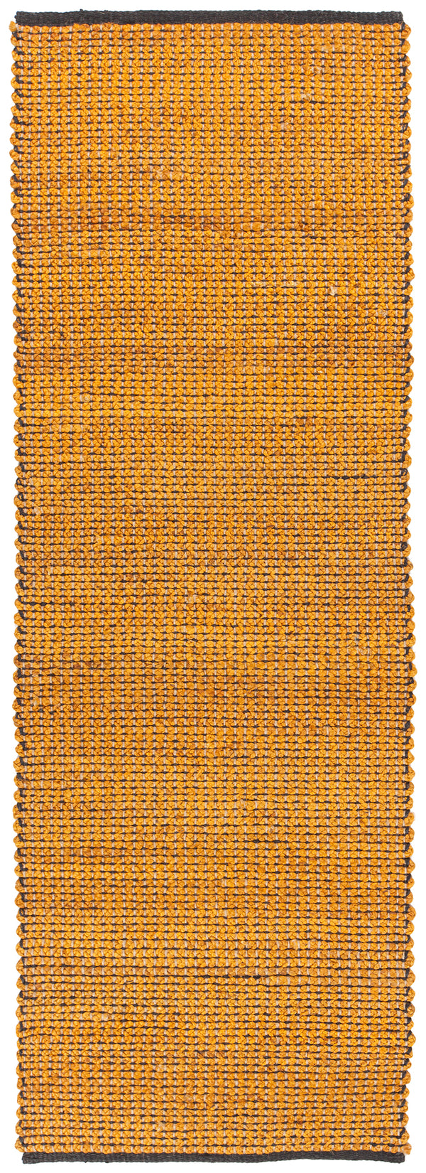 Chandra Rugs Zola 100% Jute Hand-Woven Reversible Jute Rug Orange/Charcoal 2'6 x 7'6