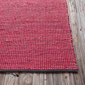 Chandra Rugs Zola 100% Jute Hand-Woven Reversible Jute Rug Red/Charcoal 7'9 x 10'6