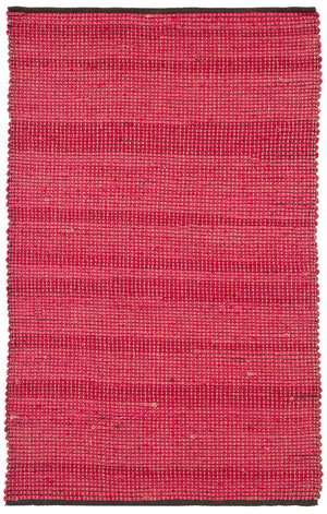 Chandra Rugs Zola 100% Jute Hand-Woven Reversible Jute Rug Red/Charcoal 7'9 x 10'6