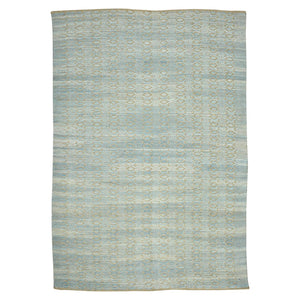 AMER Rugs Zola ZOL-5 Flat-Weave Geometric Farmhouse Area Rug Light Blue 8' x 10'