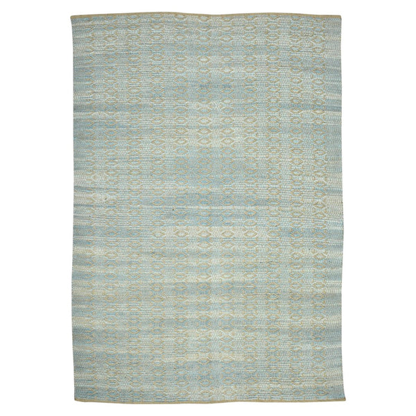 AMER Rugs Zola ZOL-5 Flat-Weave Geometric Farmhouse Area Rug Light Blue 8' x 10'