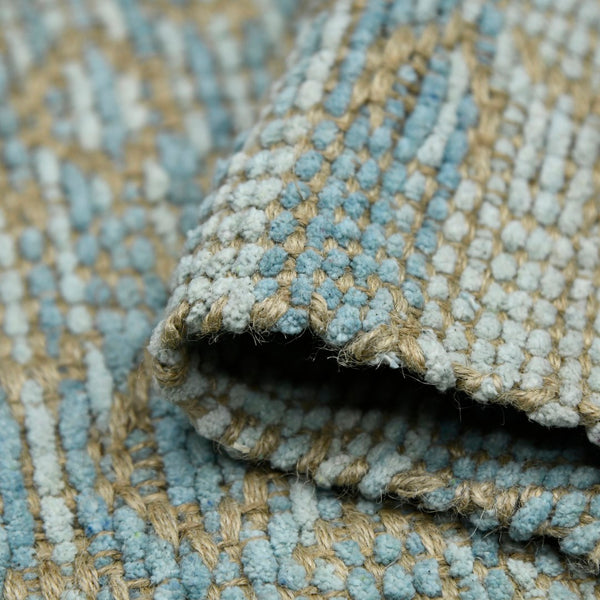 AMER Rugs Zola ZOL-5 Flat-Weave Geometric Farmhouse Area Rug Light Blue 8' x 10'