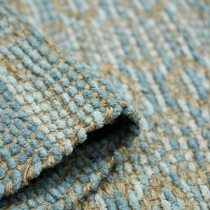 AMER Rugs Zola ZOL-5 Flat-Weave Geometric Farmhouse Area Rug Light Blue 8' x 10'