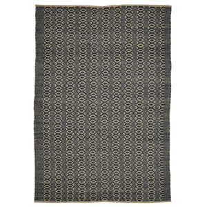 AMER Rugs Zola ZOL-6 Flat-Weave Geometric Farmhouse Area Rug Black/Tan 8' x 10'