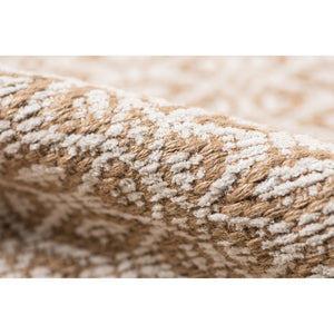 AMER Rugs Zola ZOL-7 Flat-Weave Geometric Farmhouse Area Rug White/Tan 8' x 10'