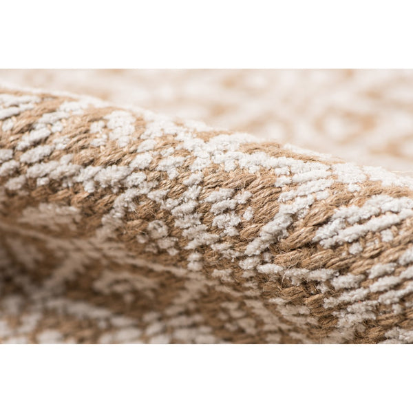 AMER Rugs Zola ZOL-7 Flat-Weave Geometric Farmhouse Area Rug White/Tan 8' x 10'