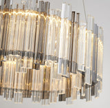 Bethel Chrome LED Chandelier in Metal & Glass