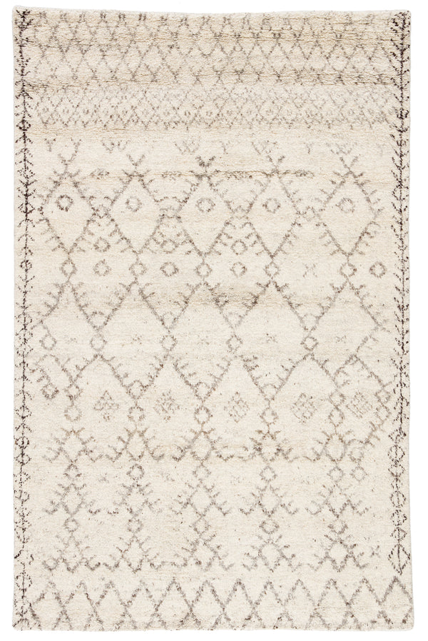 Jaipur Living Zola Hand-Knotted Geometric Ivory/ Brown Area Rug (12'X18')