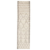 Jaipur Living Zola Hand-Knotted Geometric Ivory/ Brown Runner Rug (2'6"X10')