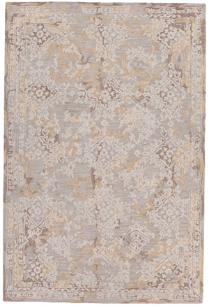 Chandra Rugs Zyana 70% Wool + 30% Viscose Hand-Tufted Contemporary Rug Grey/Brown/Gold/Beige 9' x 13'