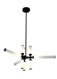 Bethel Black LED Chandelier in Aluminum & Glass