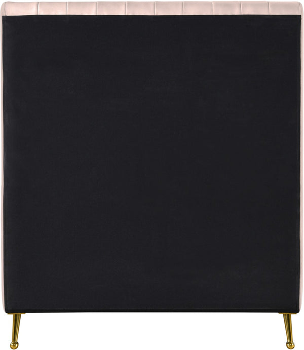 Zara Velvet / Engineered Wood / Foam Contemporary Pink Velvet Twin Bed (3 Boxes) - 42" W x 86.8" D x 49" H