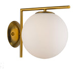Bethel Brass Wall Sconce in Iron & Glass