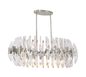 Bethel Chrome Chandelier in Metal & Acrylic