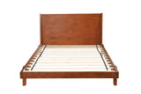 Alpine Furniture Dakota Standard King Platform Bed 1974-07EK Acorn Mahogany Solids & Veneer 81 x 85 x 43