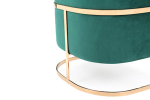VIG Furniture Modrest Trask Modern Green Velvet & Rosegold Accent Chair VGVCA016-GRN
