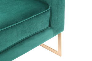 VIG Furniture Modrest Trask Modern Green Velvet & Rosegold Accent Chair VGVCA016-GRN