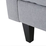 Zahra Light Grey Fabric Sectional Couch