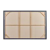 Sagebrook Home Contemporary 60x40  Hand Painted Canvas, Blue/gold 70147 Gold Polyester Canvas