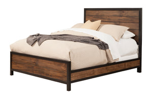 Weston Artisan-Finished Standard King Bed in Rustic Pine & Mahogany - Timeless Design & Style