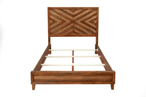 Trinidad Standard King Bed - Artisan Mahogany Craftsmanship with Toffee Finish for Timeless Style