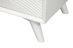 Alpine Furniture Tranquility Nightstand, White 1867-02 White Mahogany Solids & Veneer 22 x 16 x 26