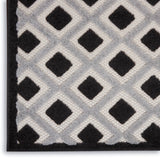 Nourison Aloha ALH26 Outdoor Machine Made Power-loomed Indoor/outdoor Area Rug Black White 9' x 12' 99446829900
