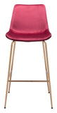 English Elm EE2713 100% Polyester, Plywood, Steel Modern Commercial Grade Bar Chair Red, Gold 100% Polyester, Plywood, Steel
