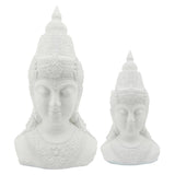 Sagebrook Home Contemporary Resin, 28"h Buddha Head, White 16096-03 White Polyresin