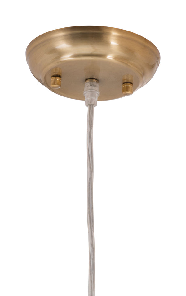 Zuo Modern Jenny Glass, Steel Modern Commercial Grade Ceiling Lamp Gold, Clear Glass, Steel