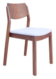 English Elm EE2827 100% Polyester, Rubberwood Scandinavian Commercial Grade Dining Chair Set - Set of 2 Light Gray, Walnut 100% Polyester, Rubberwood