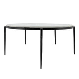 Sagebrook Home Contemporary Metal, 34x17" Coffee Table W/ Marble Top, Black Kd 16225 Black/white Iron