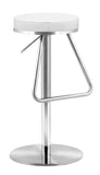 Zuo Modern Soda Plywood, Stainless Steel Modern Commercial Grade Barstool White, Silver Plywood, Stainless Steel