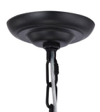 Bethel Matte Black Chandelier in Metal