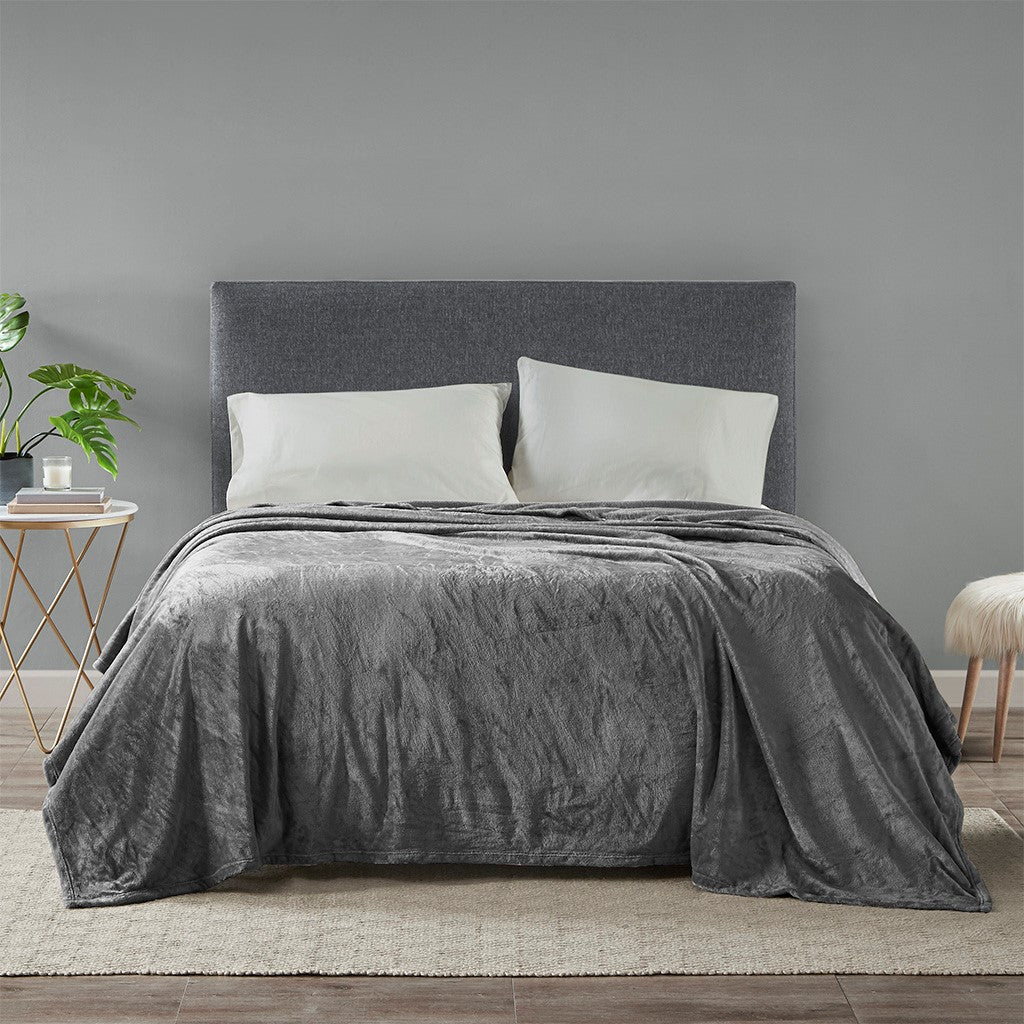 Madison Park Microlight Casual 100% Polyester Blanket W/ 1" Self Hem BL51-0619