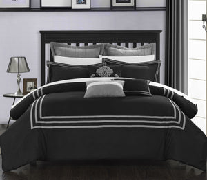 COSMO BLACK KING 8PC COMFORTER SET