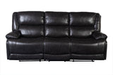 Porter Designs Ennis Triple Power Transitional Reclining Sofa Black 03-202C-01-4830