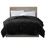 Madison Park Coleman Casual Reversible HeiQ Smart Temperature Down Alternative Blanket Black King MP51-8194