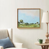 Martha Stewart Across The Plains 2 Traditional 24X20 Framed Canvas 100% Gel Brush Stroke - MT95C-0023
