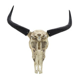 Sagebrook Home Contemporary Resin, 28" Bull Skull Wall Accent, Ivory/black Kd 16805 Multi Polyresin