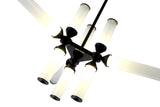 Bethel Black LED Chandelier in Aluminum & Glass