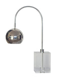 Bethel Polished Nickel Table Lamp in Metal & Crystal