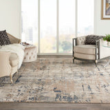 Nourison Concerto CNC01 Modern Machine Made Power-loomed Indoor only Area Rug Beige/Grey 10' x 14' 99446077424